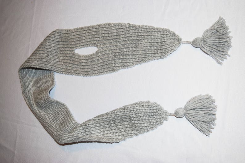 Girls Grey Premium Acrylic Yarn Toddler Size 6 Birth gift Gift Hand knitted Hat and Scarf Infant Children/'s fashion