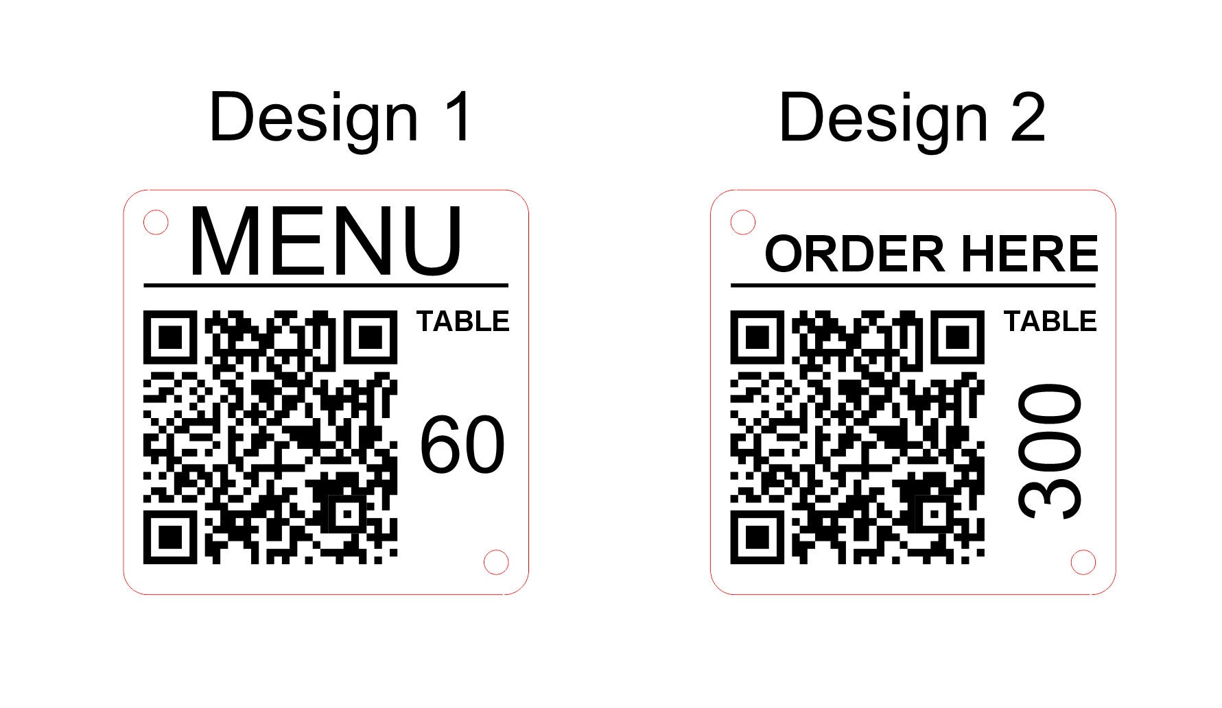Laser Engraved QR Code Tag: 50mm Square Custom Signage With Holes - Etsy