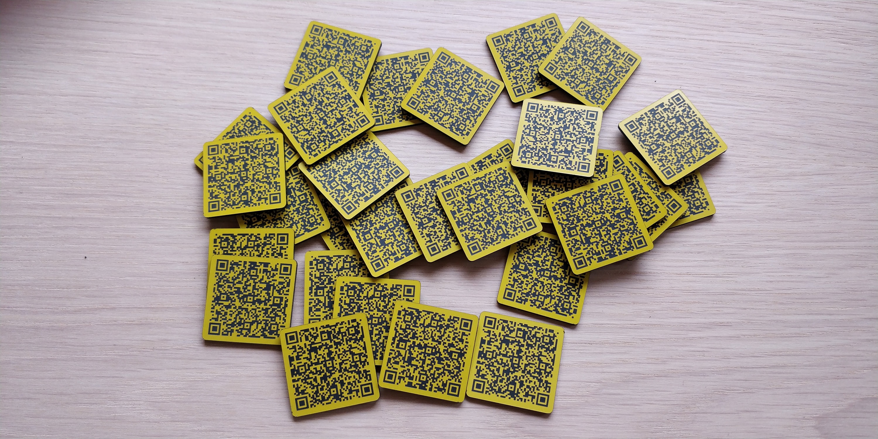 40 Mm Square Custom Laser Engraved QR Code Custom Discs Etsy UK