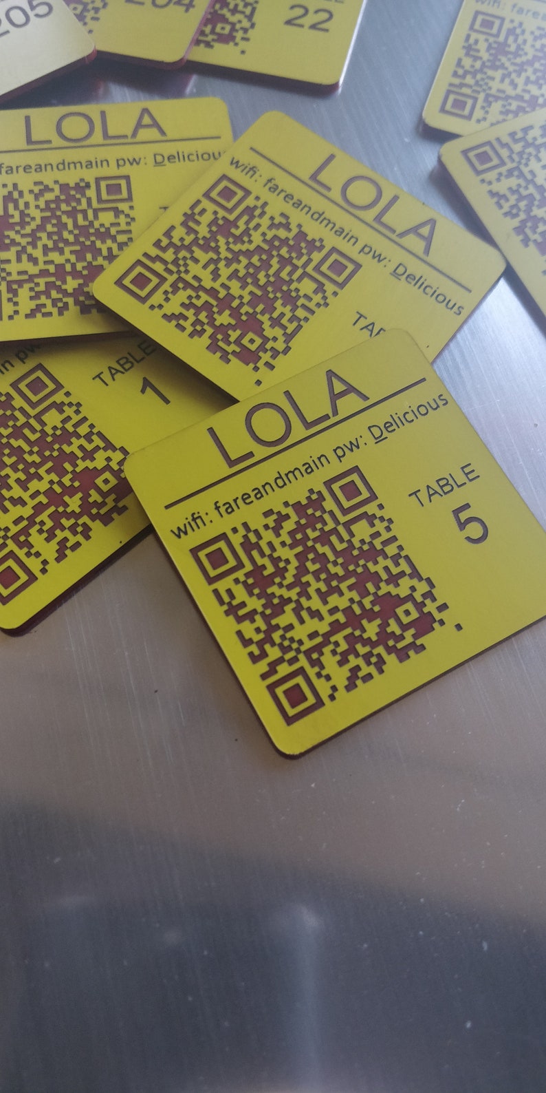 Laser Engraved QR Code Custom Discs 76 Mm 3 In Square Etsy