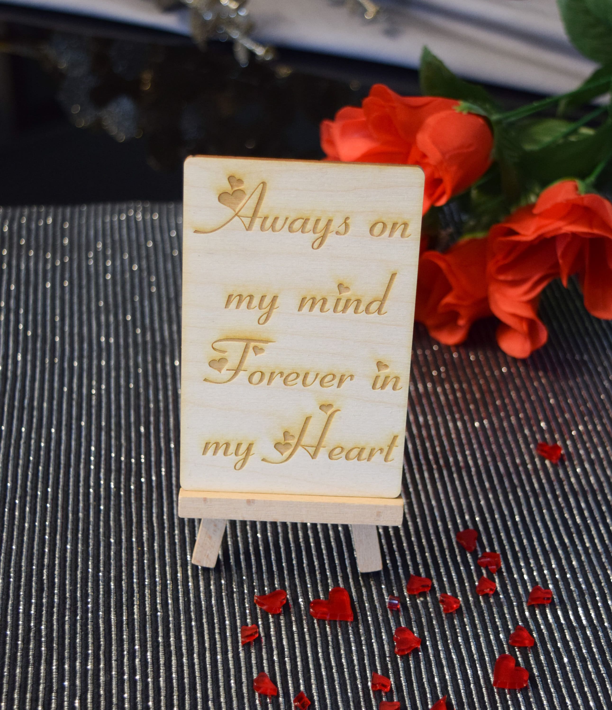 Personalised Engraved Valentine's Plaque Valentines Gift Etsy