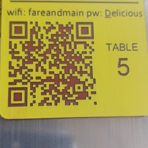 Código QR grabado con láser, Discos personalizados, Cuadrado de 50 mm, Mesa, Etiquetas, Taquilla, Restaurante, Discotecas imagen 9