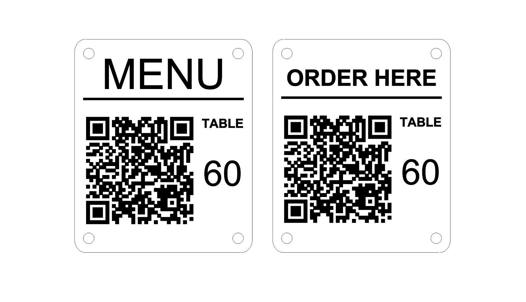 60x50 Mm Laser Engraved QR Code Custom QR Code With Holes Etsy UK