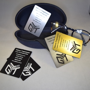 Custom Laser Engraved Plastic Business Cards