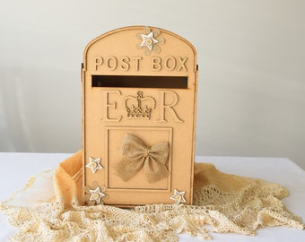 Wedding Post Box, Decorated, MDF Craft Kit , Royal mail, Card post  box, flat pack, Unpainted, Gift, Parties, Ceremony, Corporate Events