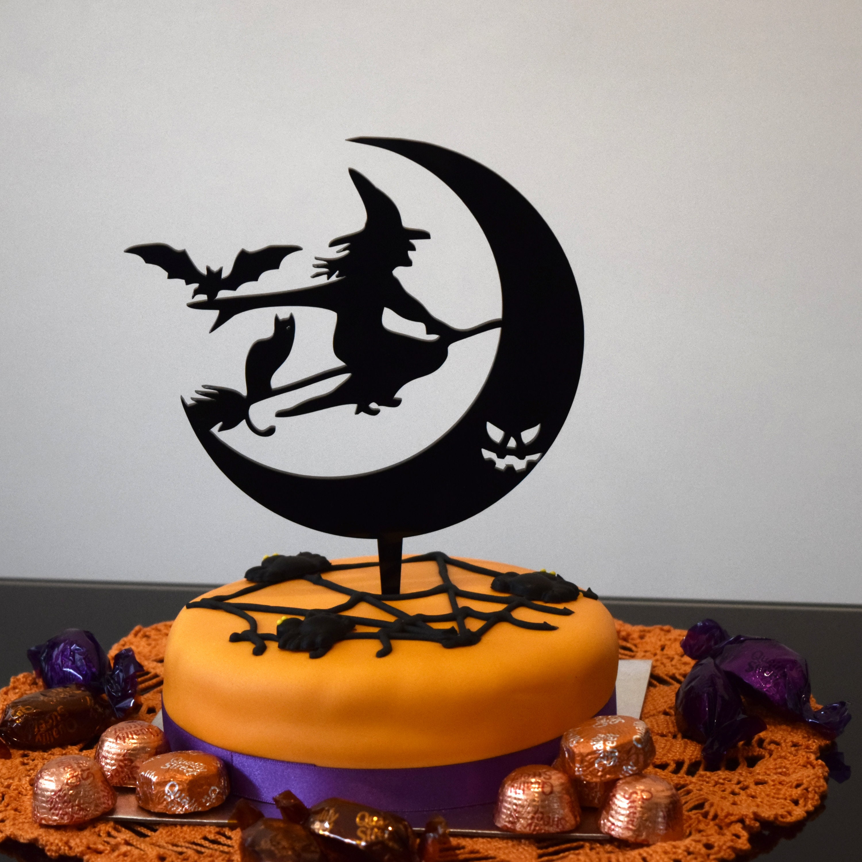 Halloween Cake Topper Witch Cake Topper Halloween Etsy Finland