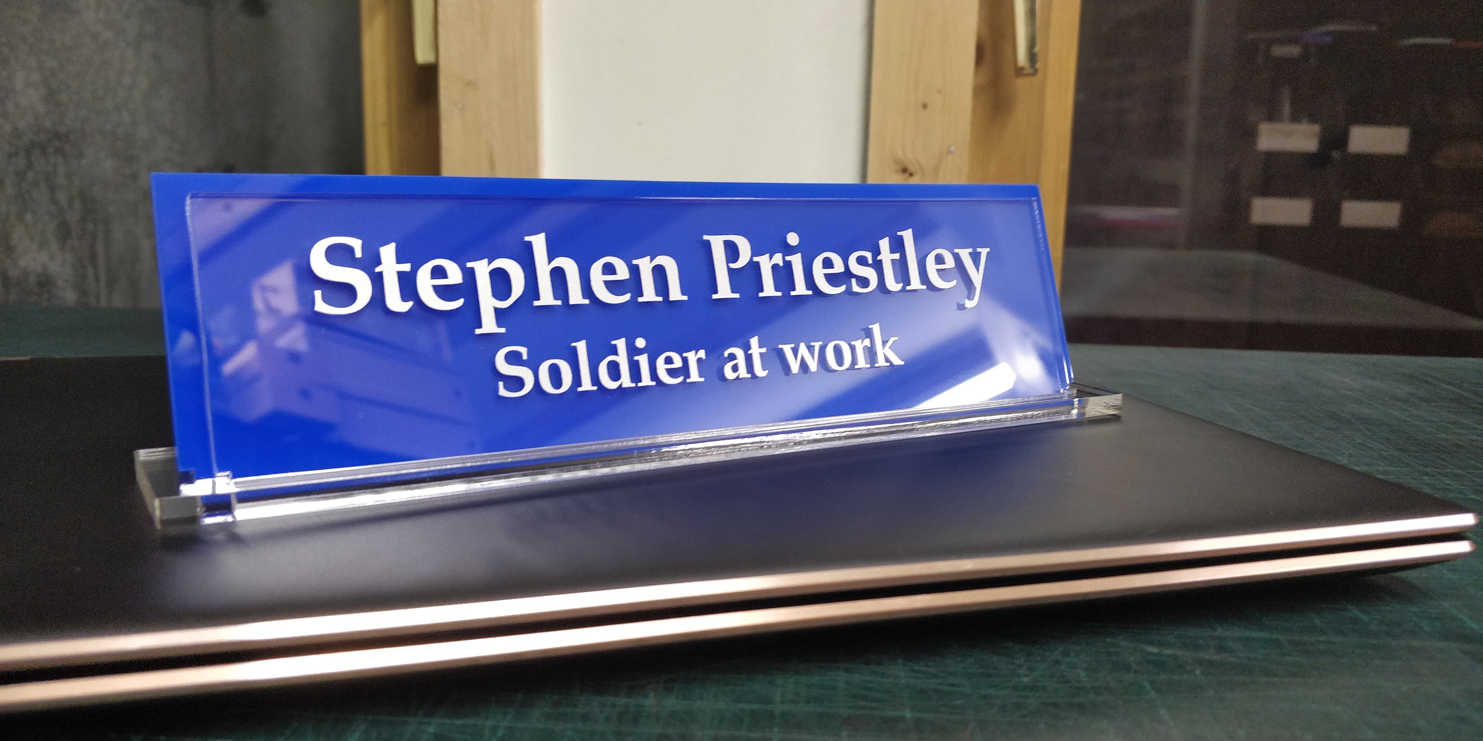 Personalised Desk Name Plate Desk Plaque Custom Sign With Etsy UK