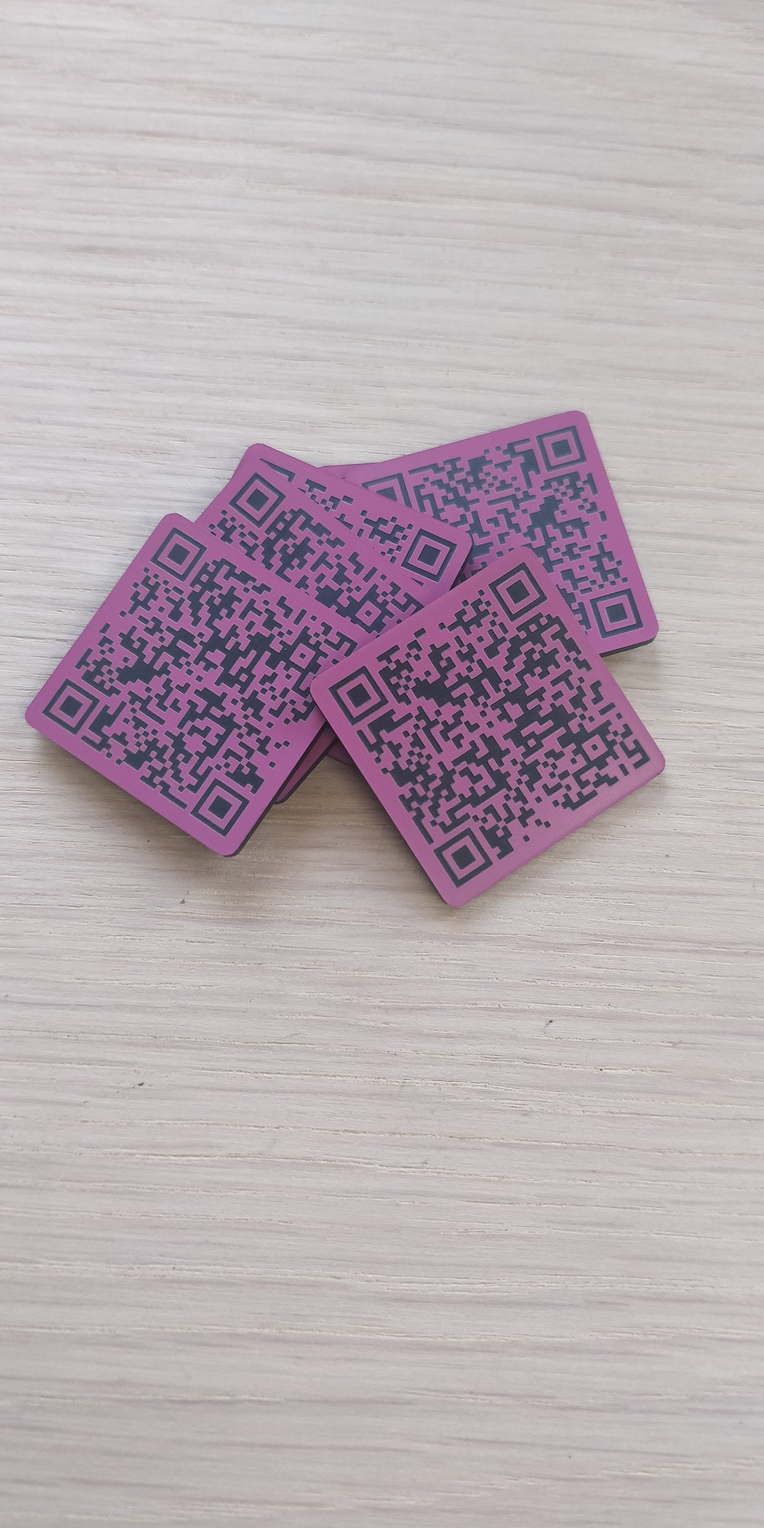 40 Mm Square Custom Laser Engraved QR Code Custom Discs Etsy UK