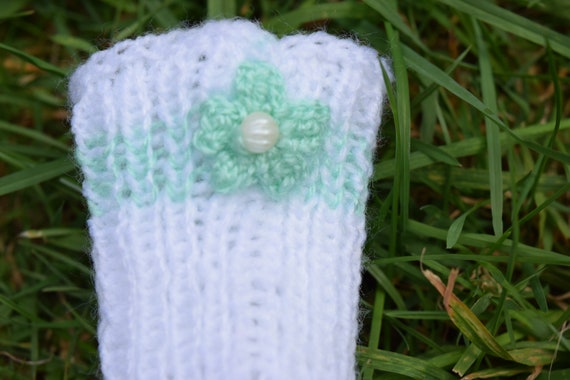 Calcetines de bebé de punto a mano, calcetines de bebé con flor, calcetines  calientes, calcetines suaves