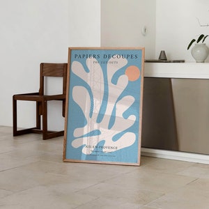 Matisse Print | FRAME option | Papier decoupe Danish Pastel Decor Exhibition Wall Art Abstract Poster Cut outs Leaf Flower Aesthetic Leaf