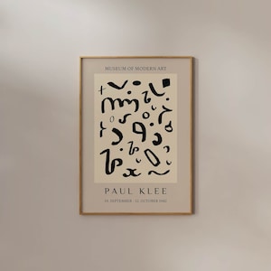 Paul Klee Print Digital Download Neutrale Farbe Ausstellung druckbar Trendy Wand Kunst Museum Poster Bunt Groovy Dekor Vintage Beige
