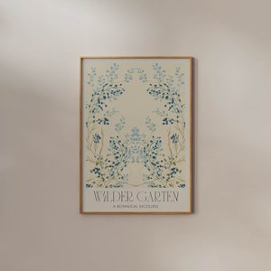 Aesthetic Wildflower Print Art Nouveau Poster Cottage core Decor Neutral Flower Market Wall art Danish Pastel Exhibition Beige Floral Room