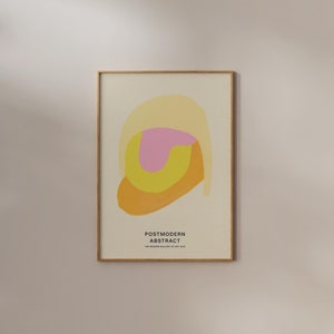 Abstract Painting Print Yellow Modern Aesthetic Poster Colorful Wall art Exhibition Museum Nordic Kawaii Room Decor Simple Minimal Shapes