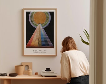 Hilma Af Klint Altarpiece Print Exhibition Poster Swedish Wall art Abstract Geometric Room Home Decor Modern Gallery Famous Painting