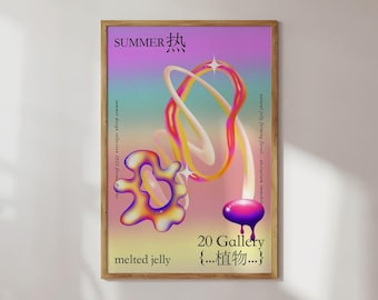Y2k Wall Decor 2000s Aesthetic Trendy Poster Groovy Preppy Room Colorful Postmodern Maximalist Trippy print Psychedelic Weird Funky Eclectic