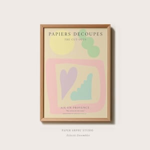 Henri Matisse Print Digital Download Printable Wall art Papiers Decoupes Cut outs Danish Pastel Decor Aesthetic Poster Kawaii Room Abstract