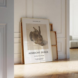 Albrecht Durer Rabbit Print Young Hare Vintage Exhibition Museum Poster ...
