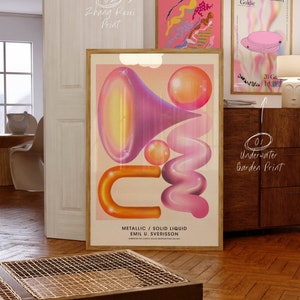 Y2k Print 2000s Aesthetic Maximalist Room Decor Abstract Trendy Funky Wall art Groovy Poster Psychedelic Kawaii Exhibition Preppy Christmas