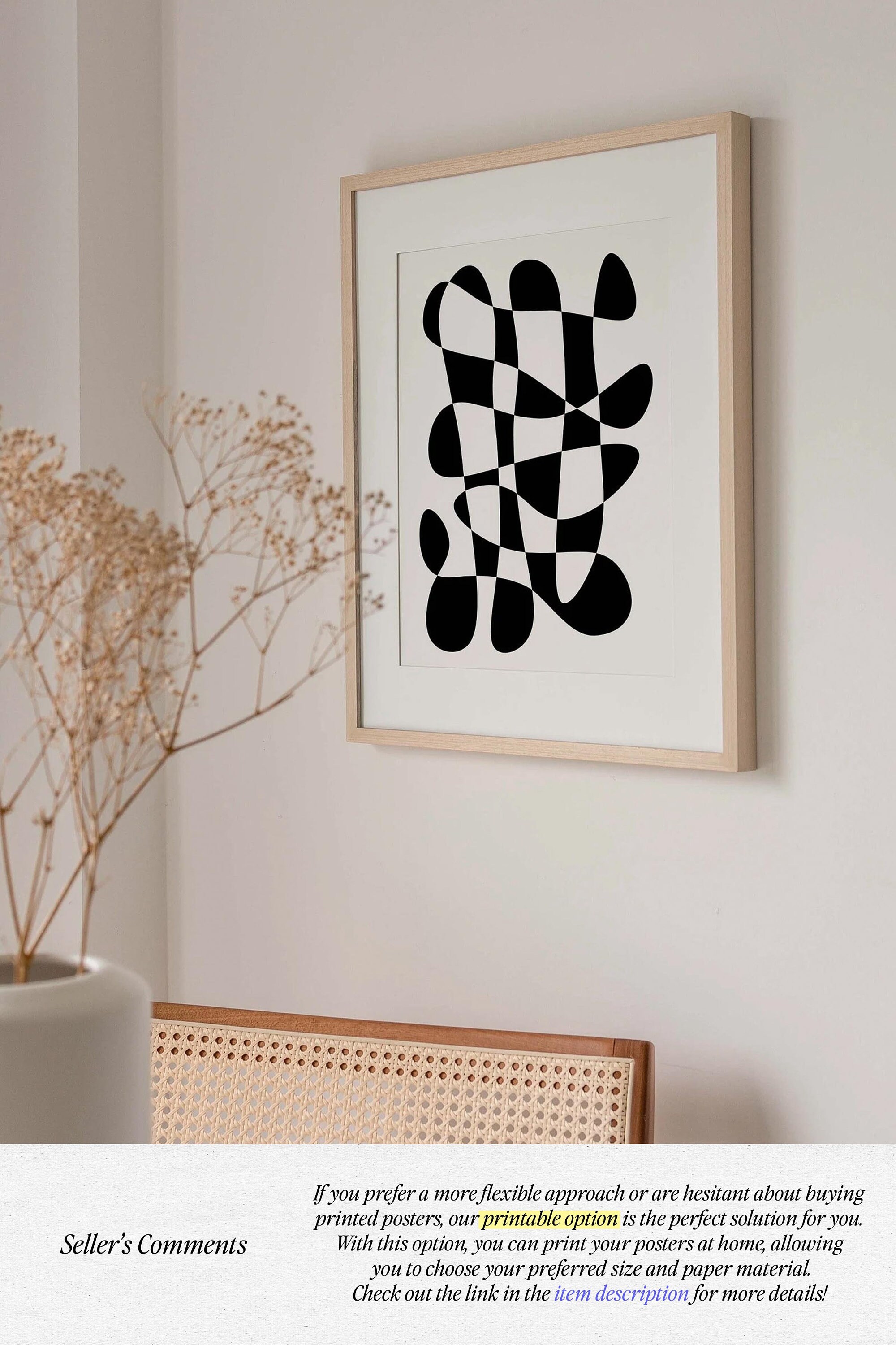 Black And White Checkerboard Wall Art & Décor