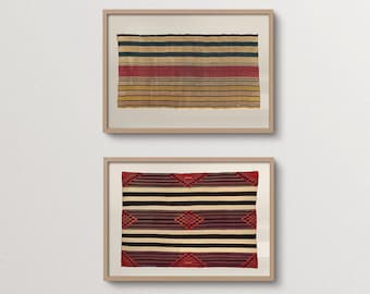 Set of 2 Horizontal Wall Prints, Earth Tone Wall Decor, Rustic Modern Art for Living Room Study