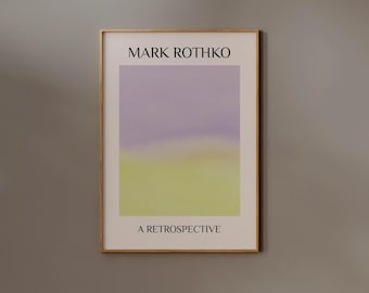 Mark Rothko Poster Download Violet Exhibition Museum Print Printable Danish Pastel Decor Trendy Wall art Aura Room Gradient Color Block art