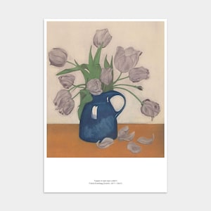 Tulips In Vase Print | Frame option | Flower Painting Frans Everbag Poster Vintage Botanical Floral Wall art Rustic Coquette Room Decor Home