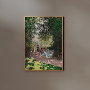 Monet The Parc Monceau Print Digital Download Classic Oil Painting impressionism Poster Exhibition Museum Printable Wall art Masterpiece