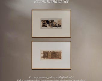 Rustic Textile Art Set, Japandi Wabi Sabi Wall Decor, Vintage Tapestry Print, Earthy Fiber Poster Pair, Botanical Drawing