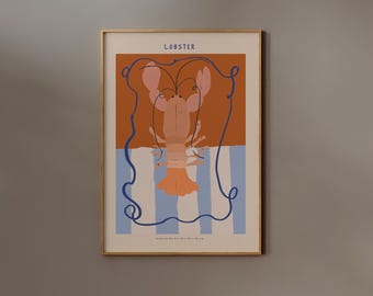 Impression Photo For Sale Avec L'œuvre « Homard Rouge - Art De Fruits De Mer Complet Du Corps » De L'artiste SharonCummings