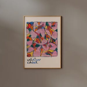 Pink Abstract Painting Print | Frame option | Modern Contemporary Unique Poster Colorful Wall art Vintage Exhibition College Apartment Decor