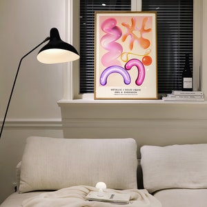 Y2k Room Decor Groovy Trendy Posters Funky 2000s Aesthetic Psychedelic Wall art Print Preppy Maximalist Trippy Weird Colorful College Kawaii image 9