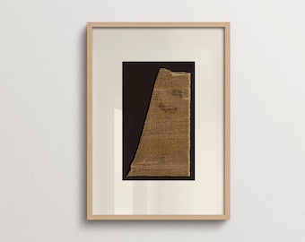 Neutral Wall Art, Brown Textile Art Print, Wabi Sabi Poster, Japandi Living Room Decor