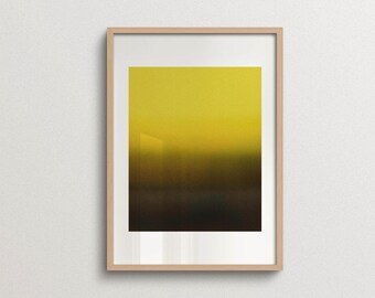 Gradient Wall Art, Yellow Ombre Abstract Print, Minimalist Color Field Poster for Living Room Bedroom