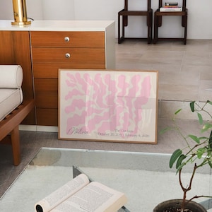 Matisse Leaf Print Horizontal Poster Pink Color Papier Decoupe Aesthetic Exhibition Museum Danish Pastel Room Decor Flower Trendy Wall art image 7