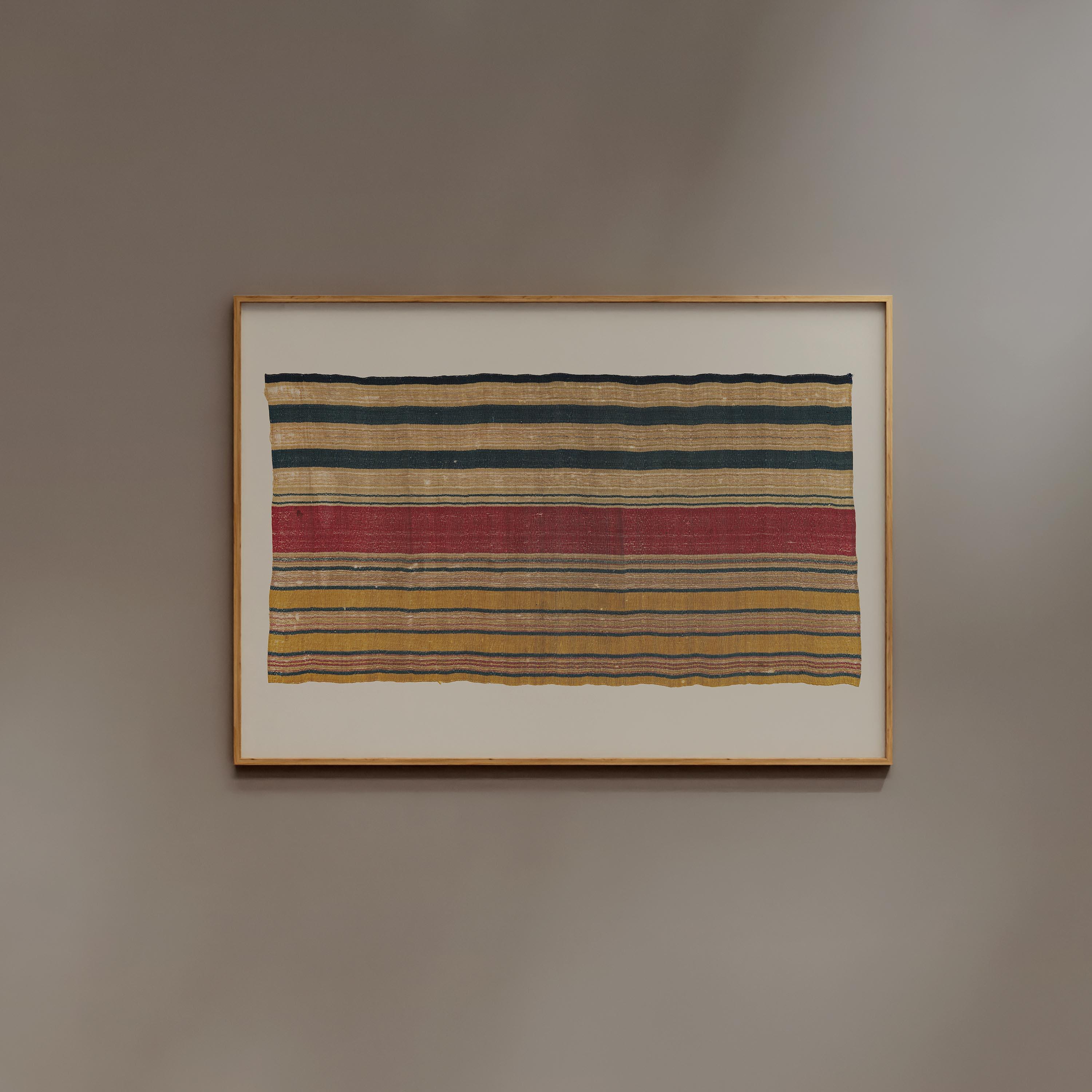 Moroccan Textile Wall art | FRAME option | Horizontal Giclee Print, Antique Tapestry Poster, Stripe, Vintage Pattern Weaver, Room Decor