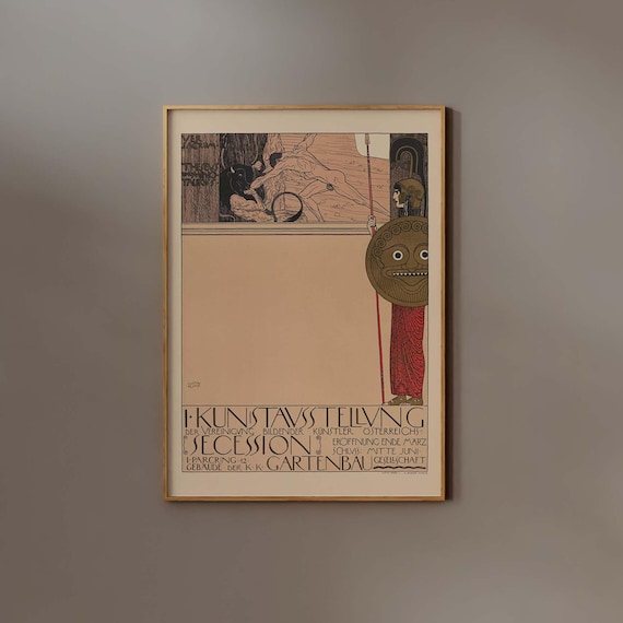 Gustav Klimt | Frame option | Print Exhibition Museum Poster Art Nouveau Wall Affiche Famous Artist Painting Reproduction Home Room Decor