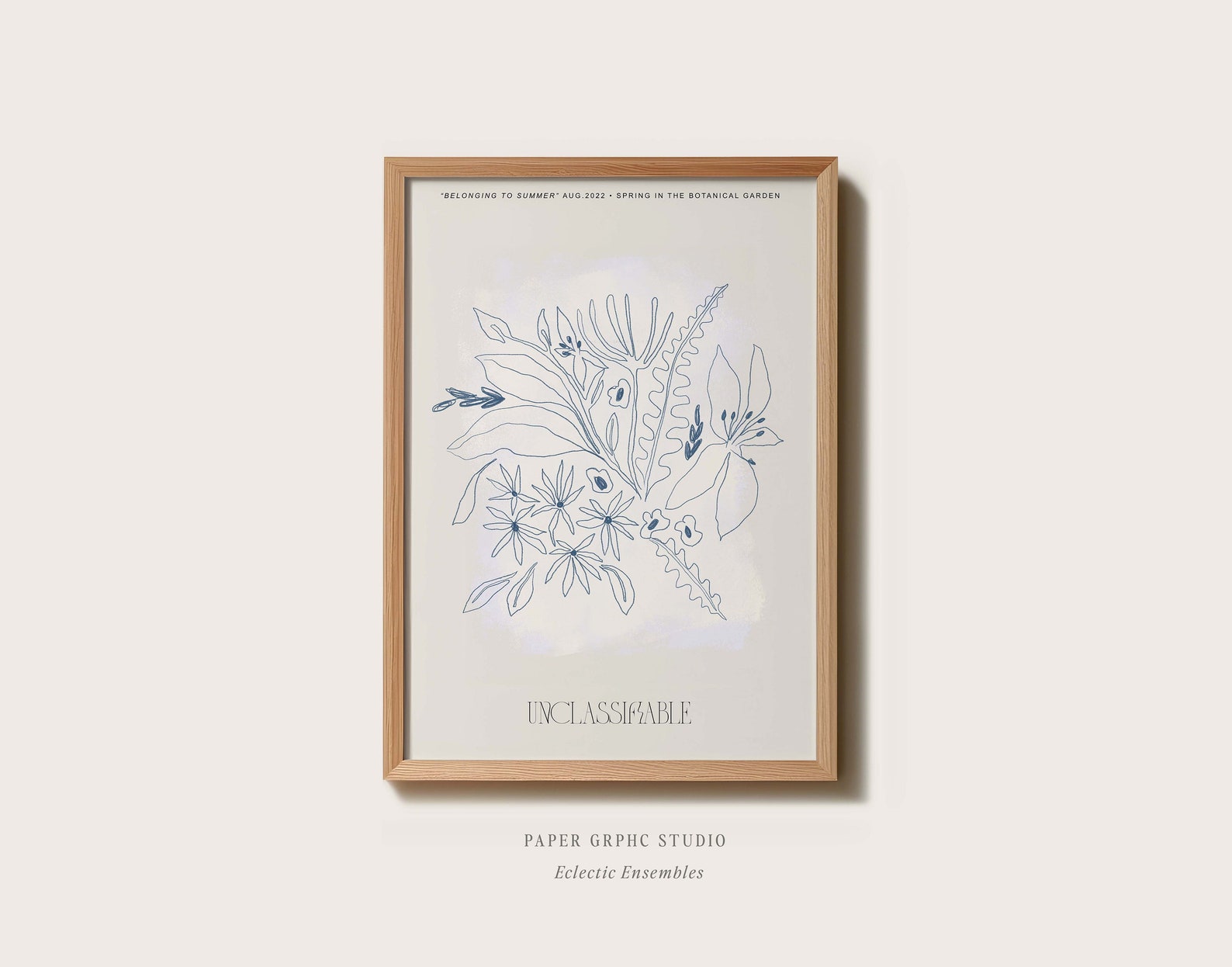 Flower Line Art Print Aesthetic Botanical Poster Drawing Greige Wall ...