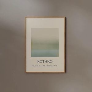 Mark Rothko Print Green Gradient Wall Art Digital Download Aesthetic Poster Danish Pastel Decor Trendy Exhibition Earthy Printable Museum