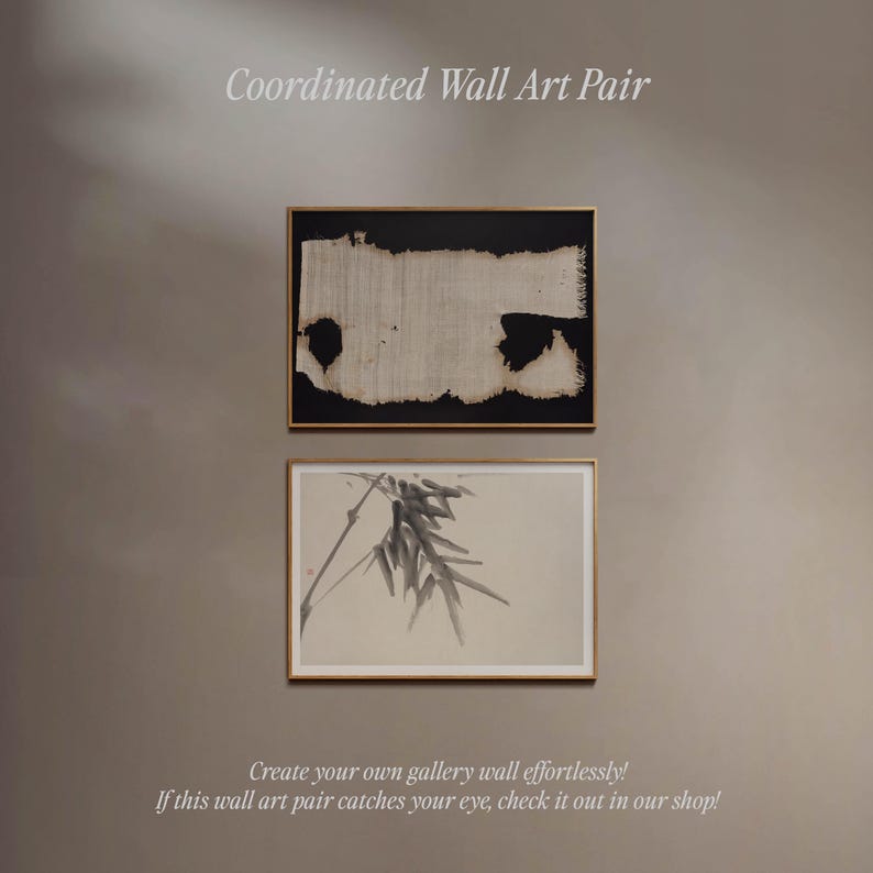 Zen Bamboo Wall Art Print – Asian Sumi-e Ink Painting, Japanese Style Minimalist Poster, Wabi Sabi Printable, Oriental Nature Decor imagen 8