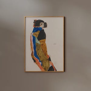 Egon Schiele Print | Frame Option | Moa Poster Exhibition Museum Watercolor Women Female Wall art Vintage Painting Fine art Housewarming