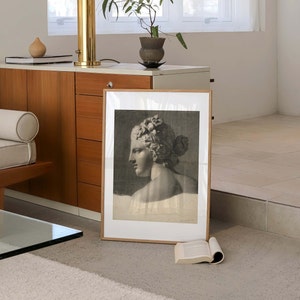 Ancient Greek Statue Print | FRAME option | Dark Academia Decor Mid Century Museum Poster Sculpture Drawing Classical Wall art Mythology image 9
