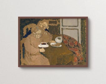 Coffee Wall Art, Édouard Vuillard Print, Vintage French Interior for Kitchen, Cozy Dining Room