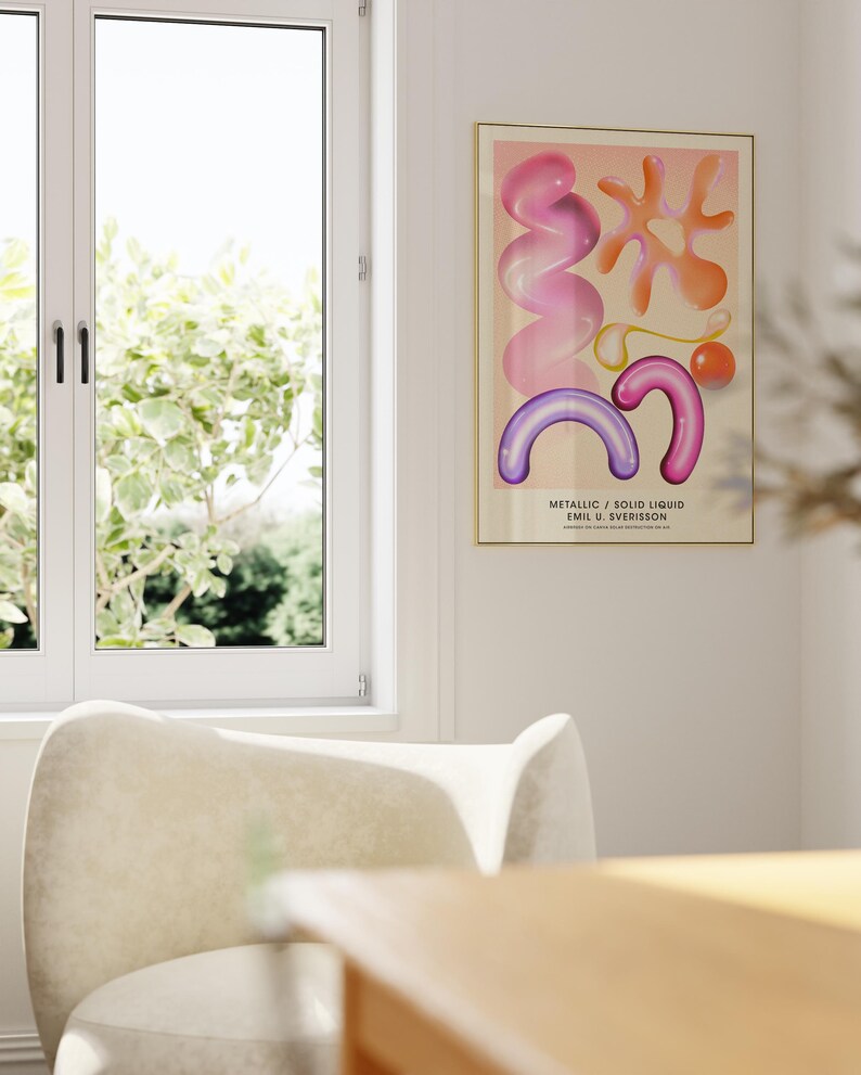 Y2k Room Decor Groovy Trendy Posters Funky 2000s Aesthetic Psychedelic Wall art Print Preppy Maximalist Trippy Weird Colorful College Kawaii image 8