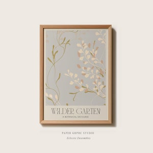 Wildflower Print Flower Market Poster Aesthetic Floral Wall art Neutral Botanical Exhibition Danish Pastel Room Decor Abstract Nature Plant