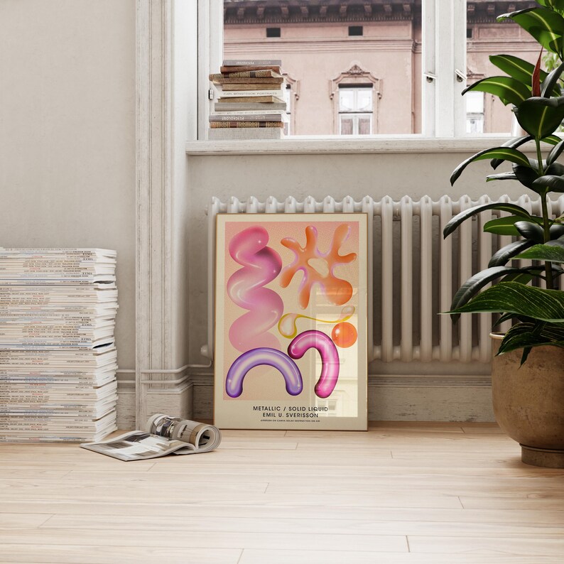 Y2k Room Decor Groovy Trendy Posters Funky 2000s Aesthetic Psychedelic Wall art Print Preppy Maximalist Trippy Weird Colorful College Kawaii image 7