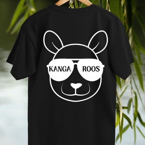 Mascotte de kangourou dans des lunettes de soleil