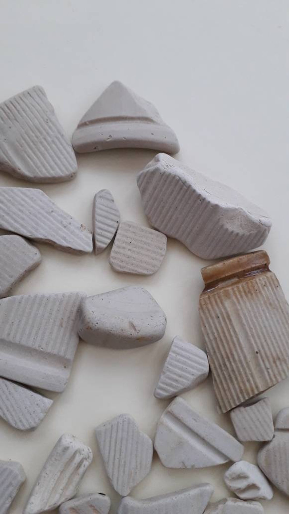 Pottery shards and other items 30 pieces Rims bases plain Etsy