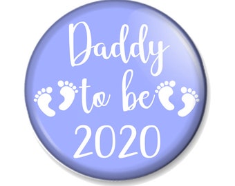 PROUD DAD Button Pin ~ New Dad Gift ~ Birth Announcement Button Pins Keepsake
