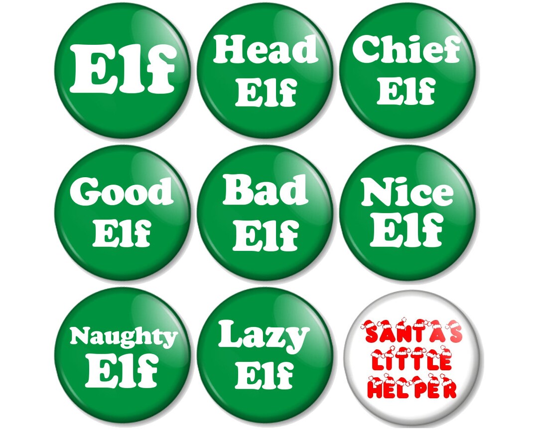 Elf Themed 25mm / 1 1 Inch Pin Button Badges Father Etsy