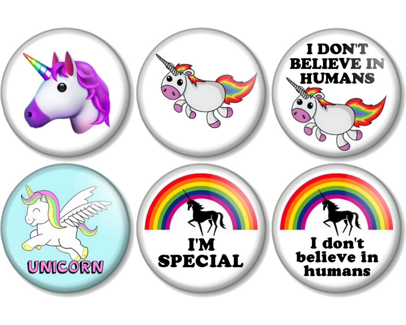 Unicorn Badges 25mm / 1 1 Inch Pin Button Badge Etsy UK